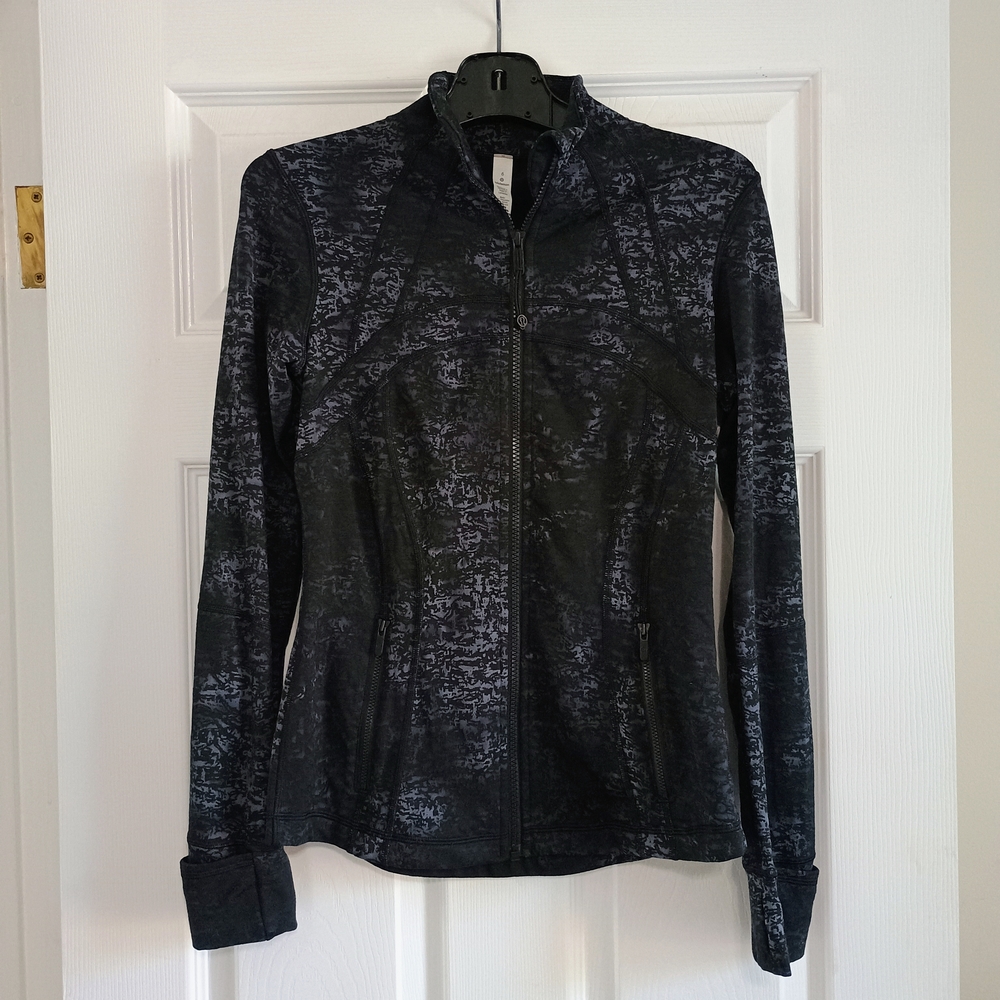 Lululemon Athletica Black Patterned Utility Jacket